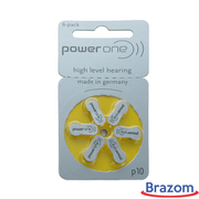 imagem de BATERIA DE SURDEZ POWER ONE P10 (6 PCS) - POWER ONE