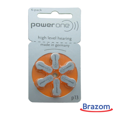 BATERIA DE SURDEZ POWER ONE P13 (6 PCS) - POWER ONE