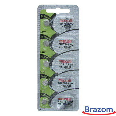 BATERIA MAXELL 315 / SR716SW (5 PCS) - Maxell