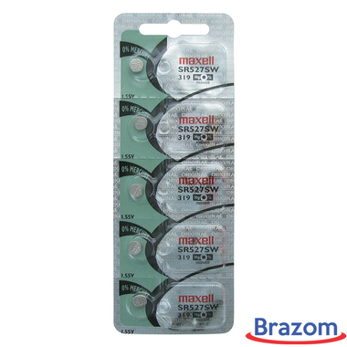BATERIA MAXELL 319 / SR527SW (5 PCS) - Maxell