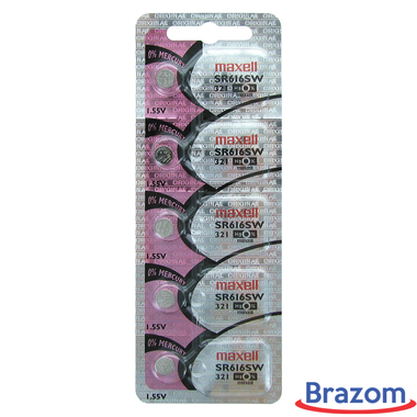 BATERIA MAXELL 321 / SR616SW (5 PCS) - Maxell