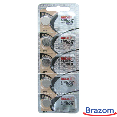 BATERIA MAXELL 391 / SR1120W (5 PCS) - Maxell