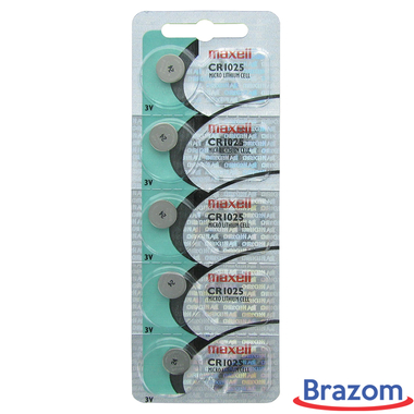 BATERIA MAXELL CR1025 (5 PCS) - LAMINADA