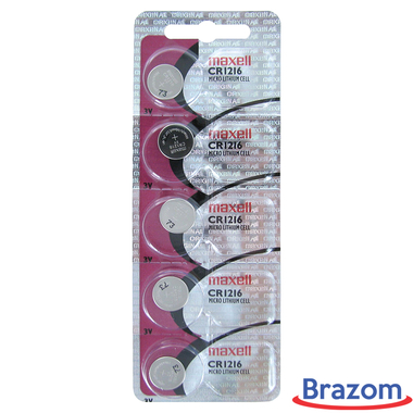 BATERIA MAXELL CR1216 (5 PCS) - LAMINADA - Maxell