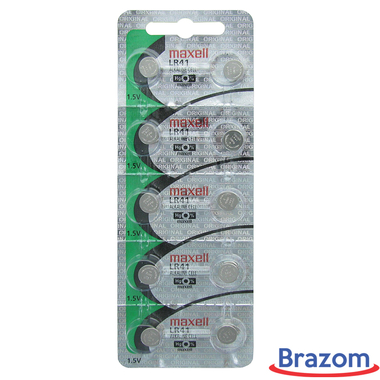 BATERIA MAXELL LR41 / 192 (10 PCS) - LAMINADA