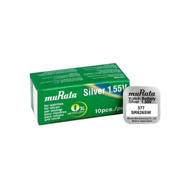 BATERIA MURATA 377 / SR626SW (10 PCS)