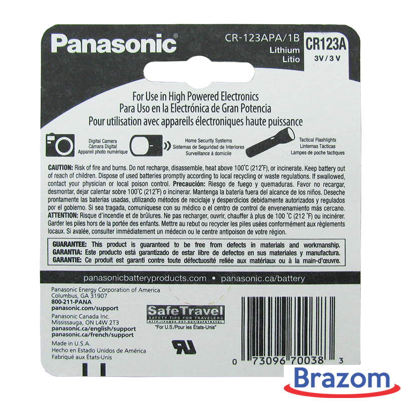 BATTERIA ALLARME CSI LT3015 Pila PANASONIC CR123 X Rilevatori E